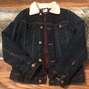 Boys size 10-11 Sherpa Padded Jean Jacket